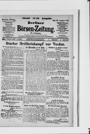 Berliner Börsen-Zeitung vom 31.08.1917