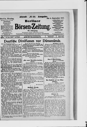 Berliner Börsen-Zeitung vom 04.09.1917