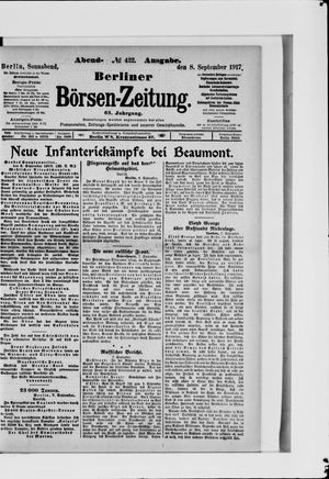 Berliner Börsen-Zeitung vom 08.09.1917