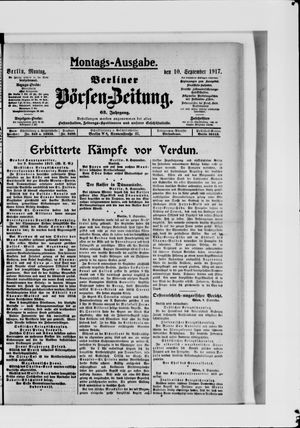 Berliner Börsen-Zeitung vom 10.09.1917