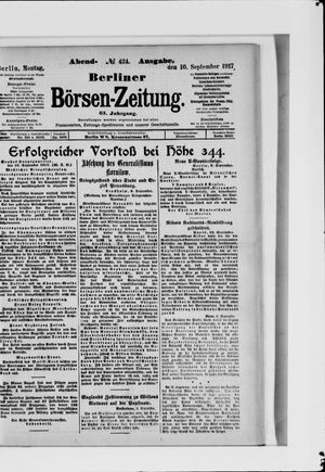 Berliner Börsen-Zeitung vom 10.09.1917