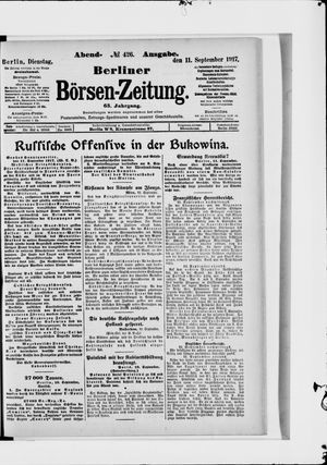 Berliner Börsen-Zeitung vom 11.09.1917