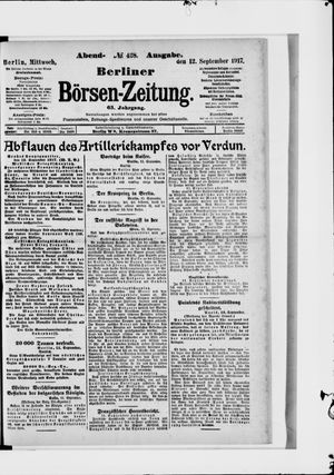 Berliner Börsen-Zeitung vom 12.09.1917