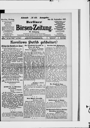 Berliner Börsen-Zeitung vom 14.09.1917