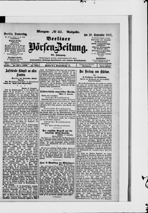 Berliner Börsen-Zeitung vom 20.09.1917