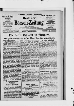 Berliner Börsen-Zeitung vom 21.09.1917