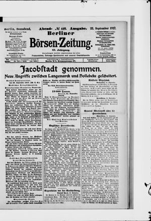 Berliner Börsen-Zeitung vom 22.09.1917