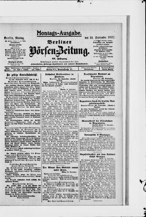 Berliner Börsen-Zeitung vom 24.09.1917
