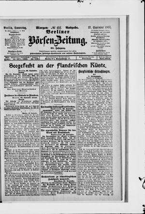 Berliner Börsen-Zeitung vom 27.09.1917