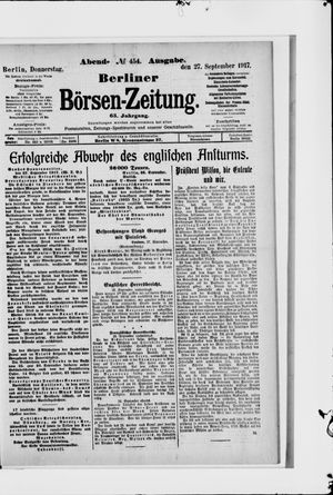 Berliner Börsen-Zeitung vom 27.09.1917