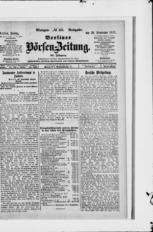 Berliner Börsen-Zeitung on Sep 28, 1917