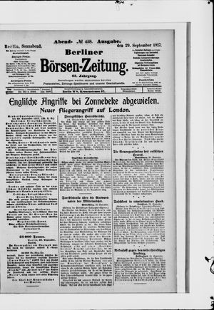 Berliner Börsen-Zeitung on Sep 29, 1917