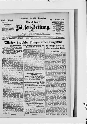 Berliner Börsen-Zeitung vom 03.10.1917