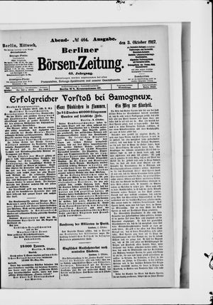 Berliner Börsen-Zeitung vom 03.10.1917