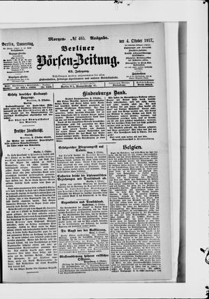 Berliner Börsen-Zeitung vom 04.10.1917