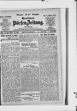 Berliner Börsen-Zeitung vom 06.10.1917