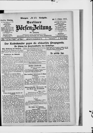 Berliner Börsen-Zeitung on Oct 9, 1917