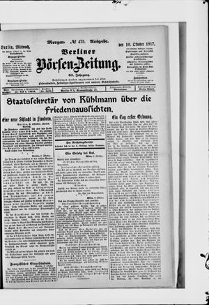 Berliner Börsen-Zeitung on Oct 10, 1917