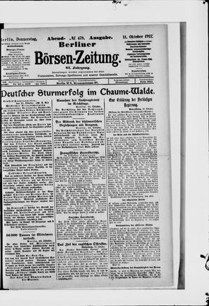 Berliner Börsen-Zeitung vom 11.10.1917