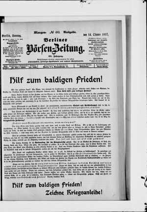 Berliner Börsen-Zeitung vom 14.10.1917