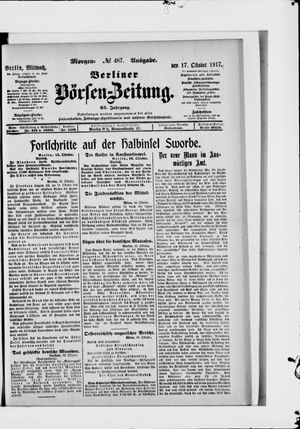 Berliner Börsen-Zeitung vom 17.10.1917
