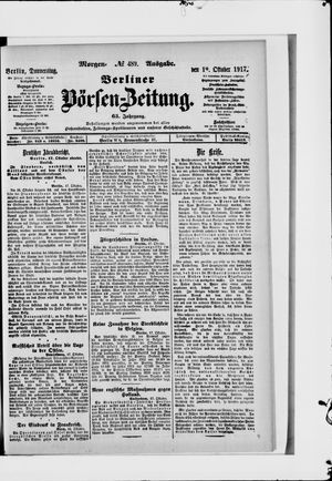 Berliner Börsen-Zeitung vom 18.10.1917