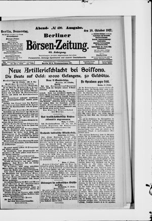 Berliner Börsen-Zeitung on Oct 18, 1917