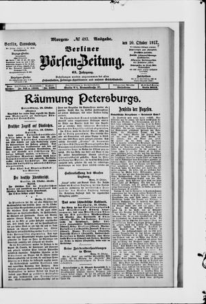 Berliner Börsen-Zeitung vom 20.10.1917