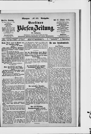 Berliner Börsen-Zeitung vom 21.10.1917