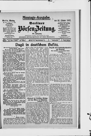 Berliner Börsen-Zeitung vom 22.10.1917