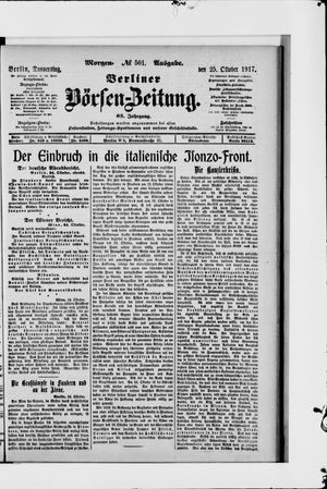 Berliner Börsen-Zeitung vom 25.10.1917