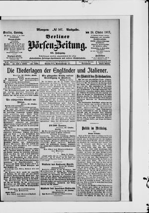 Berliner Börsen-Zeitung vom 28.10.1917