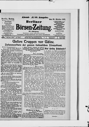 Berliner Börsen-Zeitung vom 29.10.1917