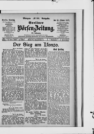 Berliner Börsen-Zeitung vom 30.10.1917