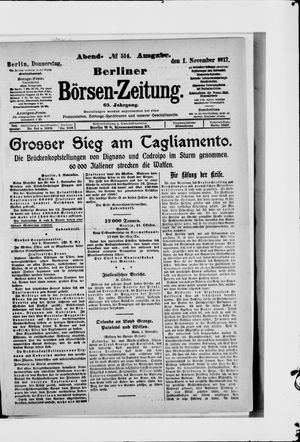 Berliner Börsen-Zeitung on Nov 1, 1917