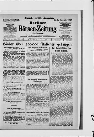 Berliner Börsen-Zeitung vom 03.11.1917