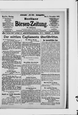Berliner Börsen-Zeitung vom 05.11.1917