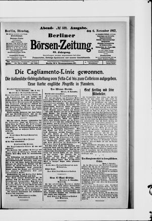 Berliner Börsen-Zeitung vom 06.11.1917