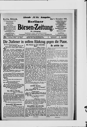 Berliner Börsen-Zeitung vom 07.11.1917