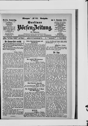 Berliner Börsen-Zeitung vom 08.11.1917