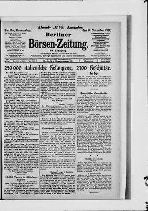 Berliner Börsen-Zeitung on Nov 8, 1917
