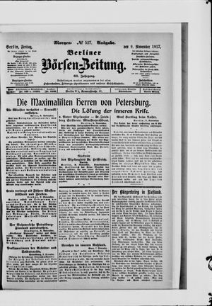 Berliner Börsen-Zeitung vom 09.11.1917