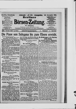 Berliner Börsen-Zeitung vom 10.11.1917