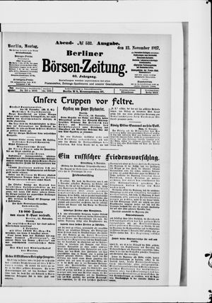 Berliner Börsen-Zeitung vom 12.11.1917