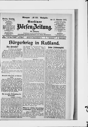 Berliner Börsen-Zeitung vom 13.11.1917