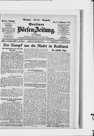 Berliner Börsen-Zeitung vom 14.11.1917