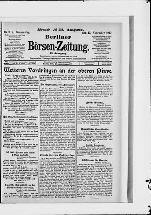 Berliner Börsen-Zeitung vom 15.11.1917