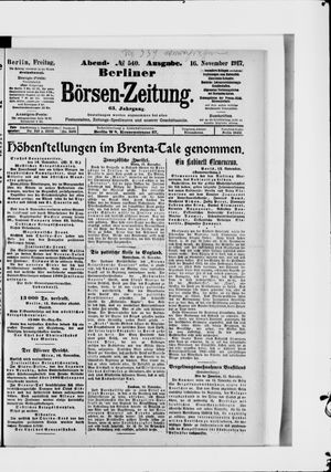 Berliner Börsen-Zeitung vom 16.11.1917