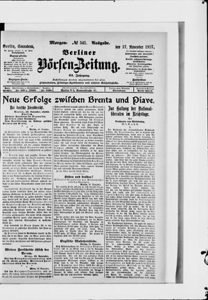 Berliner Börsen-Zeitung vom 17.11.1917