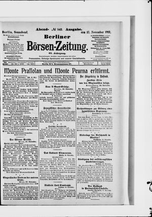 Berliner Börsen-Zeitung vom 17.11.1917